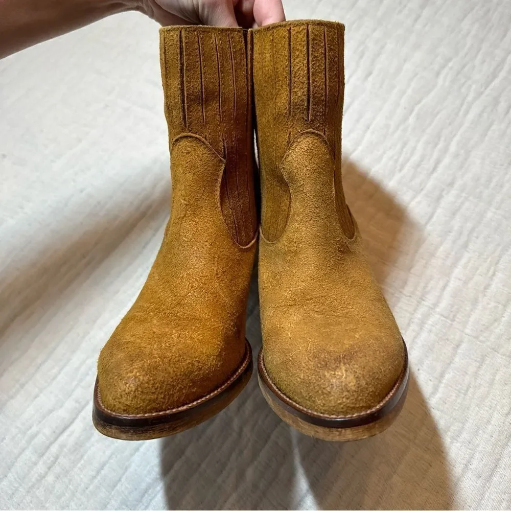 Musse & Cloud Suede Brown Bootie Western Size US 10 Euro 41 Made In Spain - Picture 9 of 9